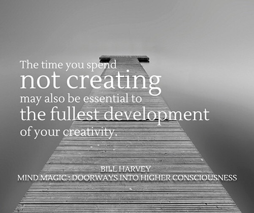 not creating may be essential to creativity